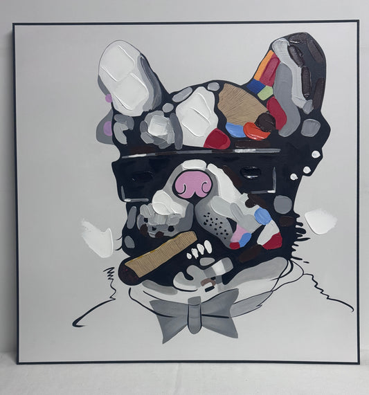 Gentleman Pup (100cm x 100cm)