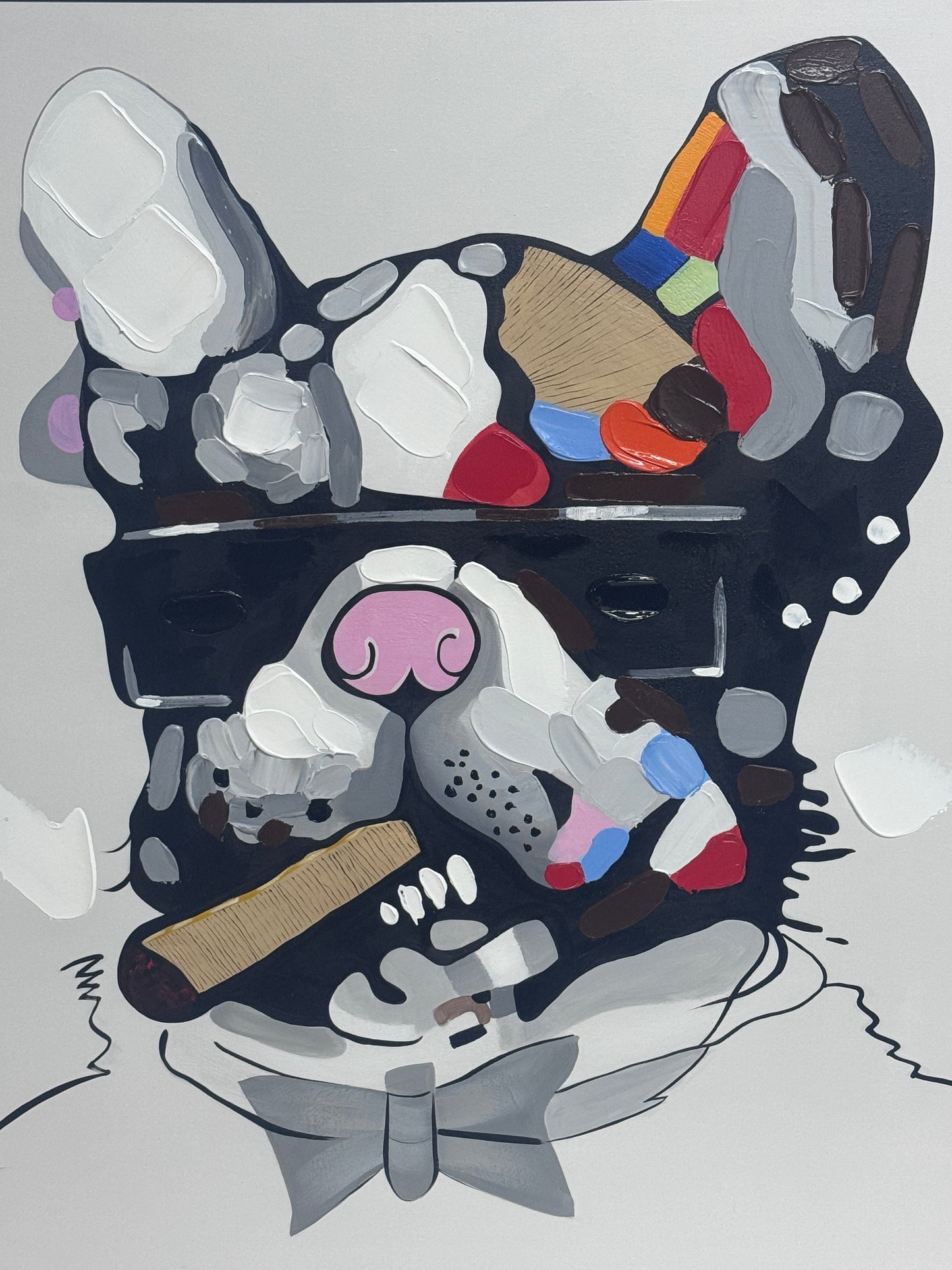 Gentleman Pup (100cm x 100cm)