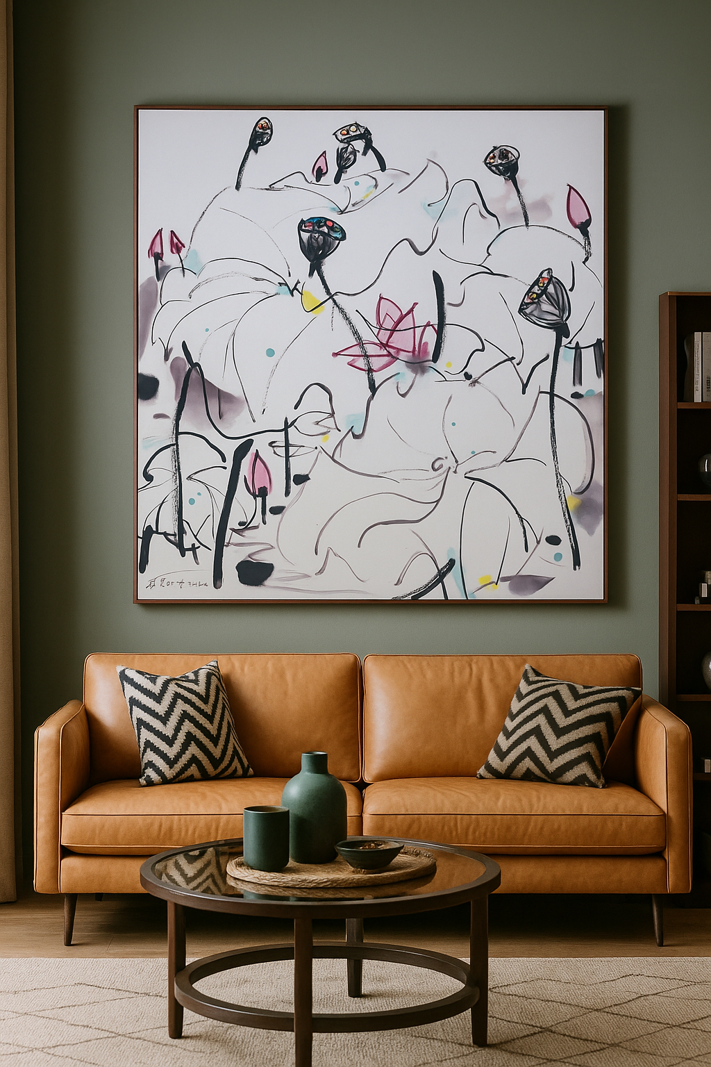 Whispers of the Lotus  (120cm x 120cm)