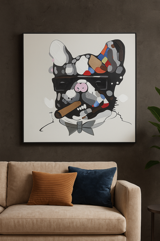 Gentleman Pup (100cm x 100cm)